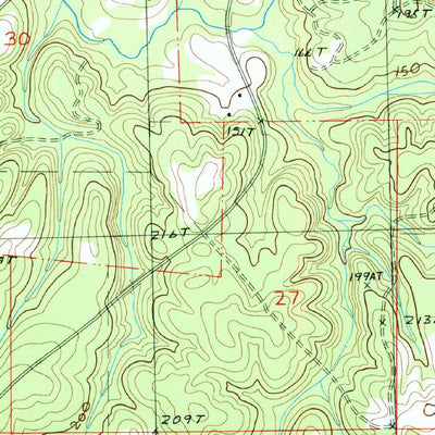 United States Geological Survey Fords Creek, MS-LA (1986, 24000-Scale) digital map
