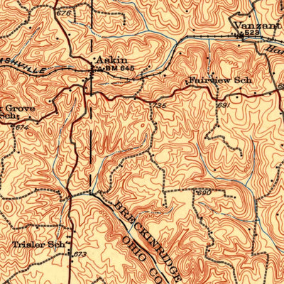United States Geological Survey Fordsville, KY (1932, 62500-Scale) digital map