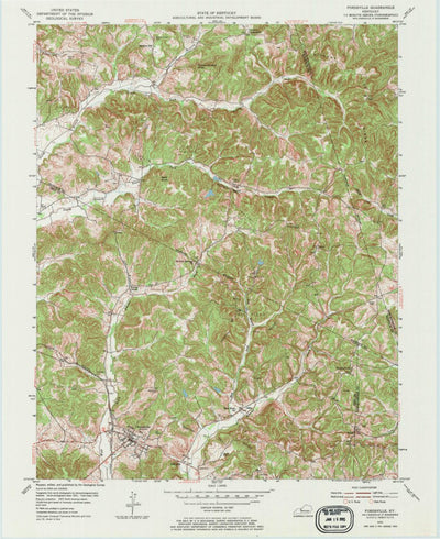 United States Geological Survey Fordsville, KY (1953, 24000-Scale) digital map