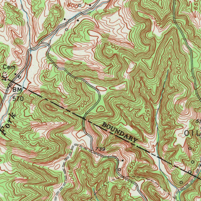 United States Geological Survey Fordsville, KY (1953, 24000-Scale) digital map