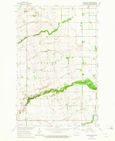 United States Geological Survey Fordville SE, ND (1963, 24000-Scale) digital map