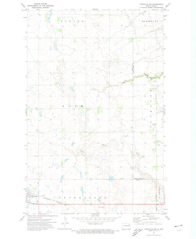 United States Geological Survey Fordville SW, ND (1971, 24000-Scale) digital map