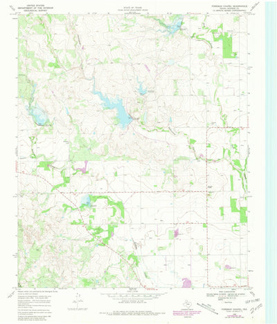 United States Geological Survey Foreman Chapel, TX (1968, 24000-Scale) digital map