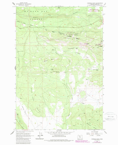 United States Geological Survey Foreman Point, OR (1962, 24000-Scale) digital map