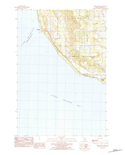 United States Geological Survey Forest Beach, MI (1983, 25000-Scale) digital map