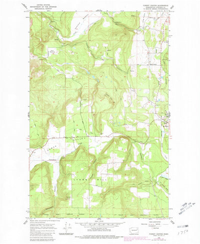 United States Geological Survey Forest Center, WA (1965, 24000-Scale) digital map