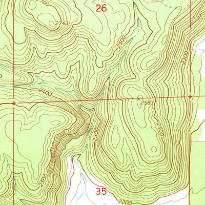 United States Geological Survey Forest Center, WA (1965, 24000-Scale) digital map