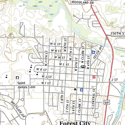 United States Geological Survey Forest City, IA (2018, 24000-Scale) digital map