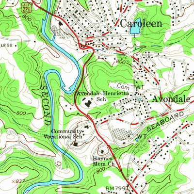 United States Geological Survey Forest City, NC (1966, 24000-Scale) digital map