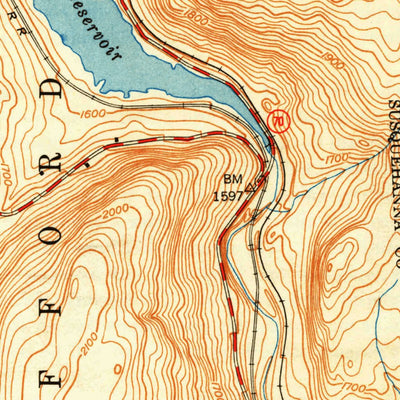 United States Geological Survey Forest City, PA (1949, 24000-Scale) digital map