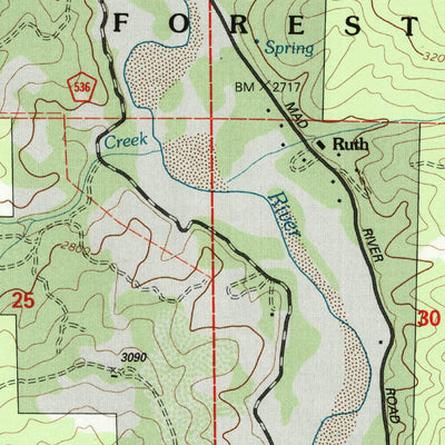 United States Geological Survey Forest Glen, CA (1997, 24000-Scale) digital map