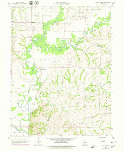 United States Geological Survey Forest Green, MO (1956, 24000-Scale) digital map
