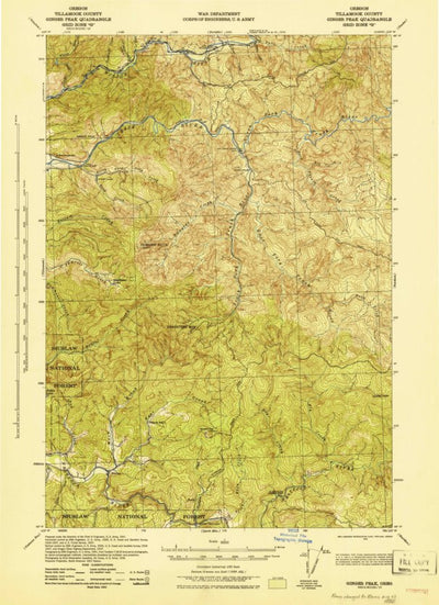 United States Geological Survey Forest Grove, OR (1942, 62500-Scale) digital map