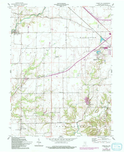 United States Geological Survey Forest Hill, IN (1958, 24000-Scale) digital map