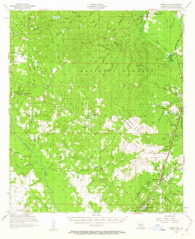 United States Geological Survey Forest Hill, LA (1956, 62500-Scale) digital map