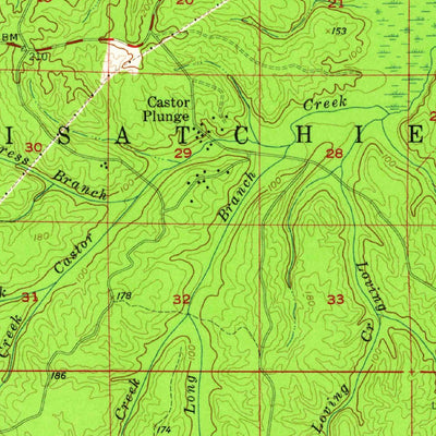 United States Geological Survey Forest Hill, LA (1956, 62500-Scale) digital map
