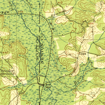 United States Geological Survey Forest, MS (1922, 62500-Scale) digital map