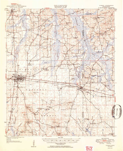 United States Geological Survey Forest, MS (1952, 62500-Scale) digital map