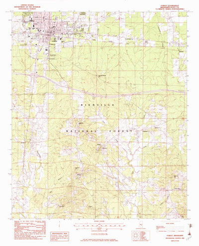 United States Geological Survey Forest, MS (1982, 24000-Scale) digital map