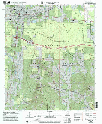 United States Geological Survey Forest, MS (2000, 24000-Scale) digital map