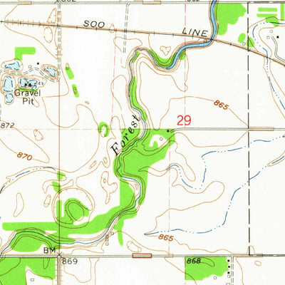 United States Geological Survey Forest River, ND (1963, 24000-Scale) digital map