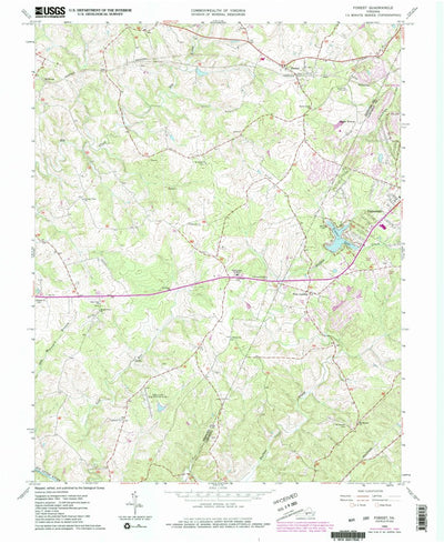 United States Geological Survey Forest, VA (1965, 24000-Scale) digital map