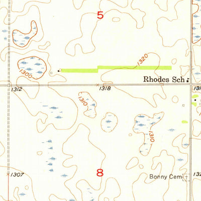 United States Geological Survey Forestburg NE, SD (1957, 24000-Scale) digital map