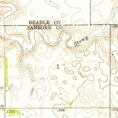 United States Geological Survey Forestburg NE, SD (1957, 24000-Scale) digital map