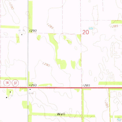 United States Geological Survey Forestburg SW, SD (1973, 24000-Scale) digital map