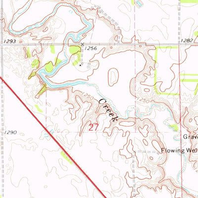 United States Geological Survey Forestburg SW, SD (1973, 24000-Scale) digital map