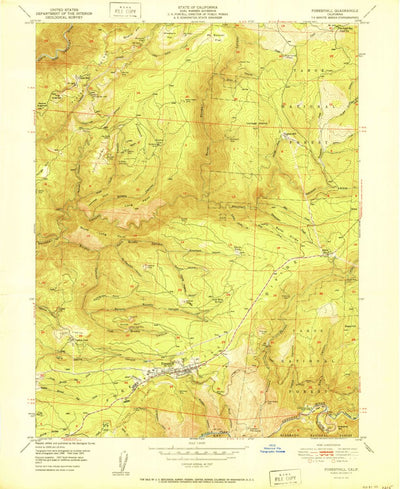 United States Geological Survey Foresthill, CA (1951, 24000-Scale) digital map