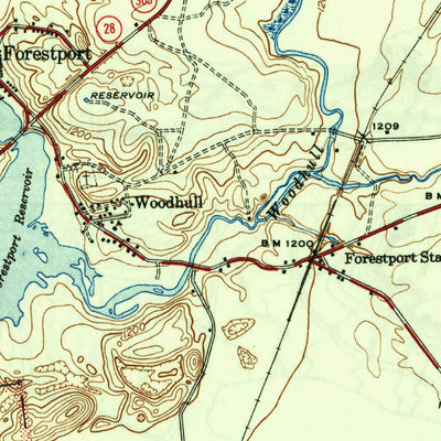 United States Geological Survey Forestport, NY (1947, 31680-Scale) digital map