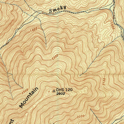 United States Geological Survey Fork Mountain, TN (1946, 24000-Scale) digital map