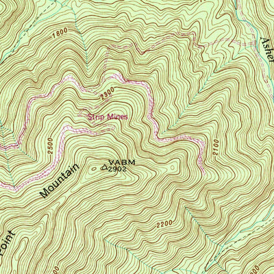 United States Geological Survey Fork Mountain, TN (1952, 24000-Scale) digital map