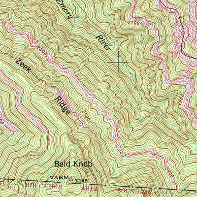 United States Geological Survey Fork Mountain, TN (1952, 24000-Scale) digital map
