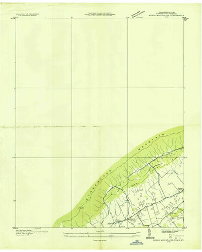 United States Geological Survey Fork Ridge, TN-KY (1935, 24000-Scale) digital map