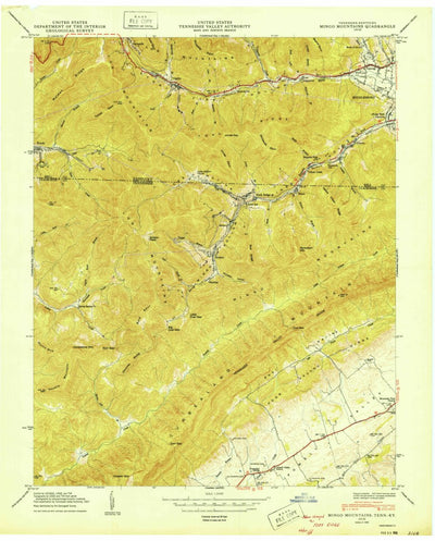United States Geological Survey Fork Ridge, TN-KY (1950, 24000-Scale) digital map