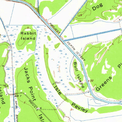 United States Geological Survey Forked Island, LA (1955, 62500-Scale) digital map