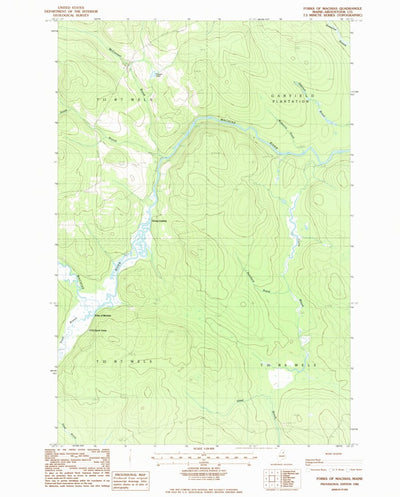 United States Geological Survey Forks Of Machias, ME (1986, 24000-Scale) digital map