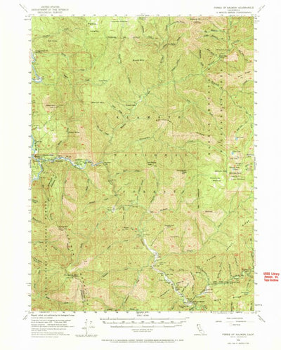 United States Geological Survey Forks Of Salmon, CA (1955, 62500-Scale) digital map