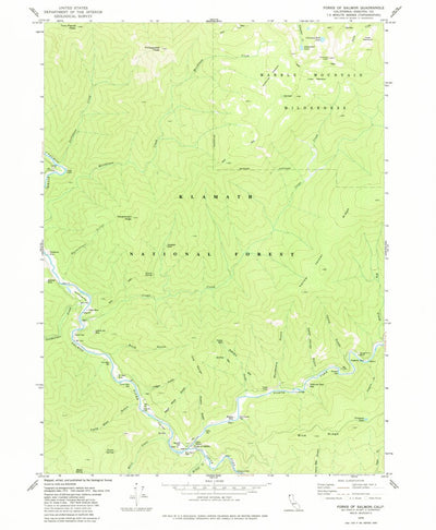 United States Geological Survey Forks Of Salmon, CA (1978, 24000-Scale) digital map
