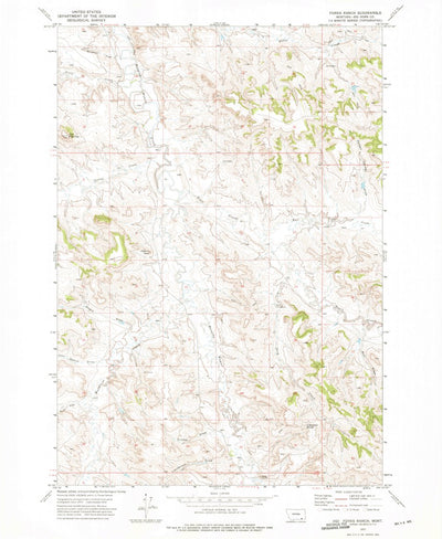 United States Geological Survey Forks Ranch, MT (1972, 24000-Scale) digital map