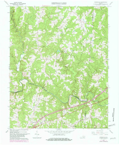United States Geological Survey Forksville, VA (1966, 24000-Scale) digital map