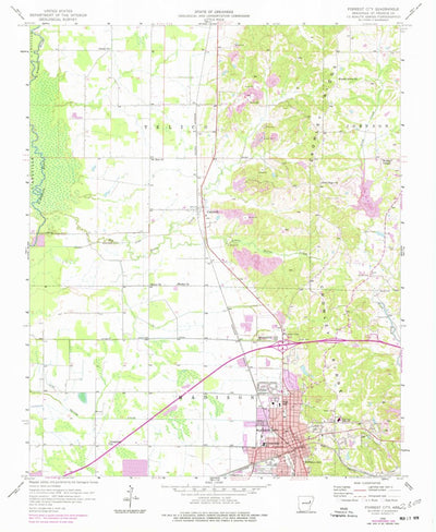 United States Geological Survey Forrest City, AR (1958, 24000-Scale) digital map