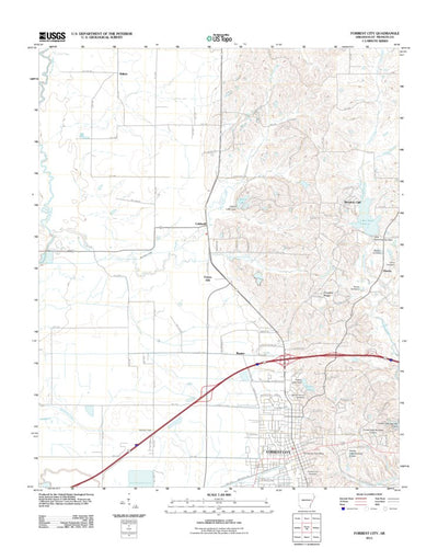 United States Geological Survey Forrest City, AR (2011, 24000-Scale) digital map