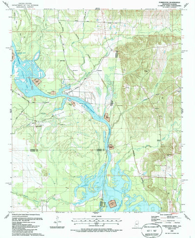 United States Geological Survey Forreston, MS-AL (1987, 24000-Scale) digital map