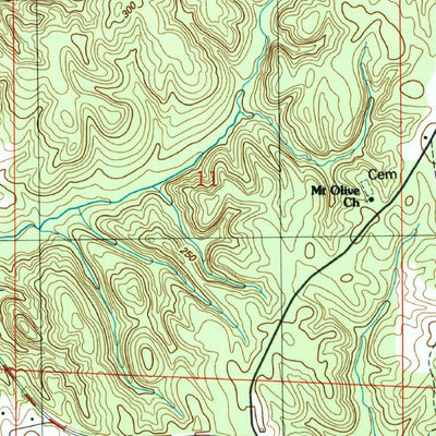 United States Geological Survey Forreston, MS-AL (1987, 24000-Scale) digital map