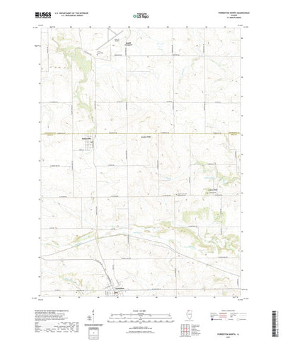 United States Geological Survey Forreston North, IL (2021, 24000-Scale) digital map
