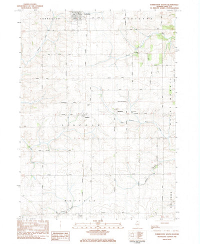 United States Geological Survey Forreston South, IL (1983, 24000-Scale) digital map