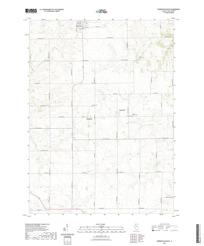 United States Geological Survey Forreston South, IL (2021, 24000-Scale) digital map